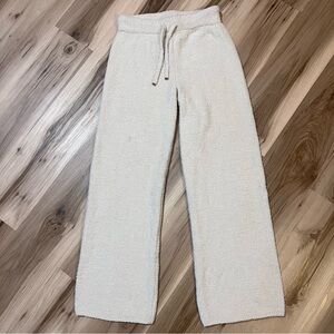 Cupcakes & Cashmere Cozy Lounge Sleep Pants Women’s Small S Ivory Cream Wide Leg